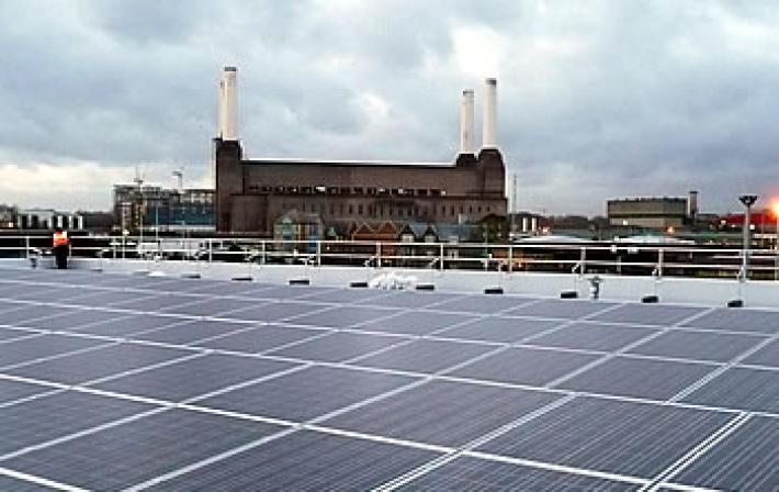 Photo of power station taken from roof of building opposite