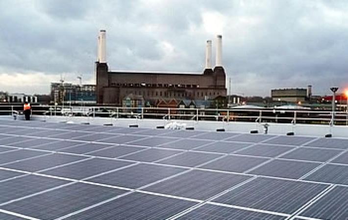 Photo of power station taken from roof of building opposite